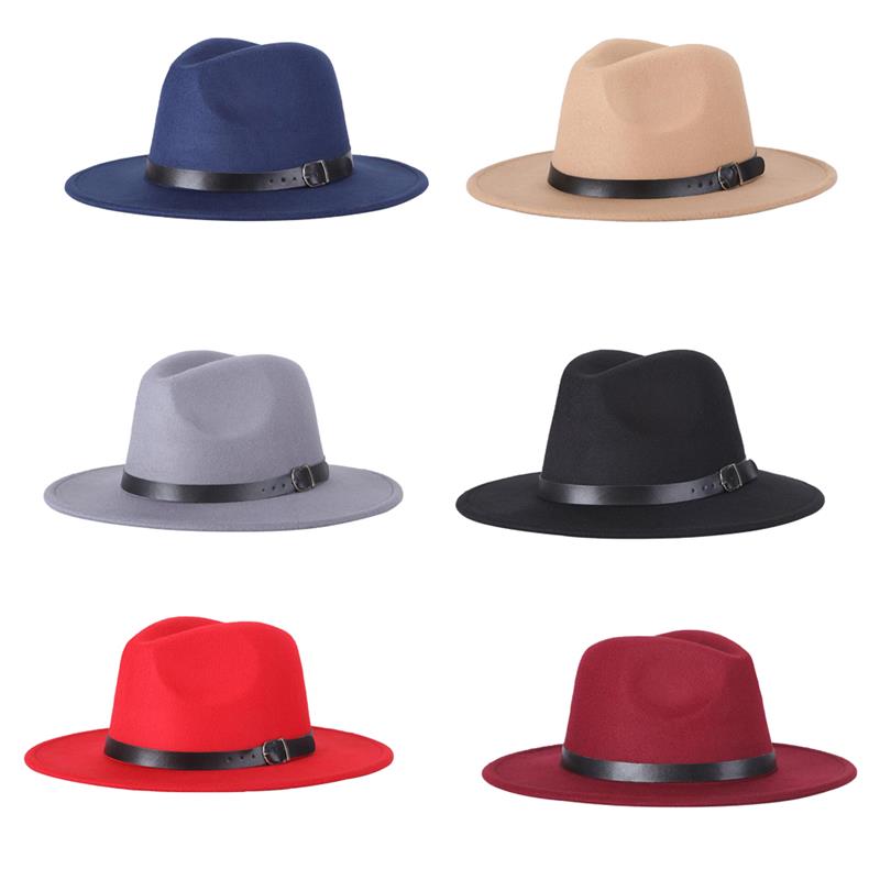 Sombrero de ala ancha de fieltro para mujer, gorro cálido Vintage, accesorios de ropa de viaje para , Invierno