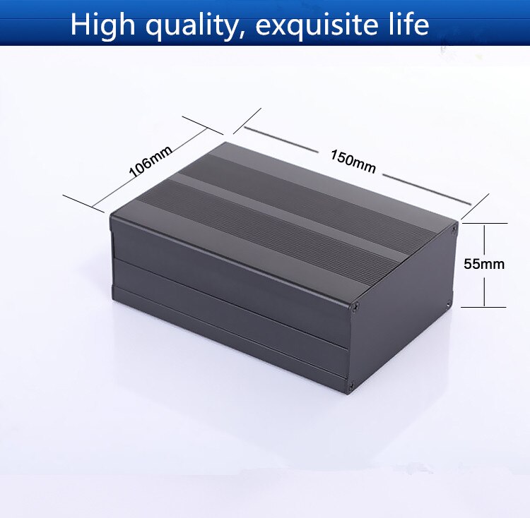 Aluminium verstärker chassis/Elektronik Instrument gehäuse/shell/AMP Gehäuse/fall/DIY box (106*55*150mm)