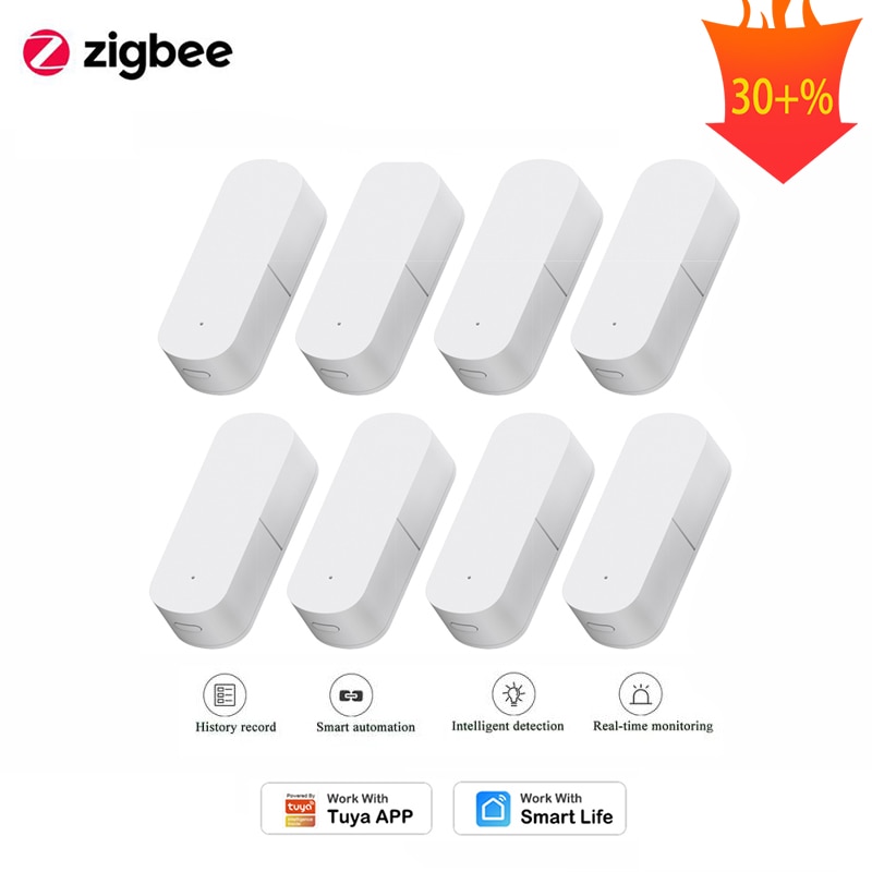1/2/3/5/10Pcs Zigbee Smart Trillingen Sensor Detectie Alarm, anti-Diefstal Smart Winkel Home Security,Real-Time,Tuya Smart Leven App