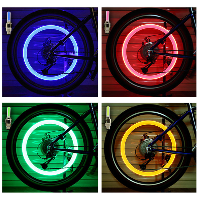 2 Stuks Fietsverlichting Motion Sensor Led Verlichting Met Batterijen Voor Road Mtb Mountainbike Band Band Ventiel Fiets Accessoires