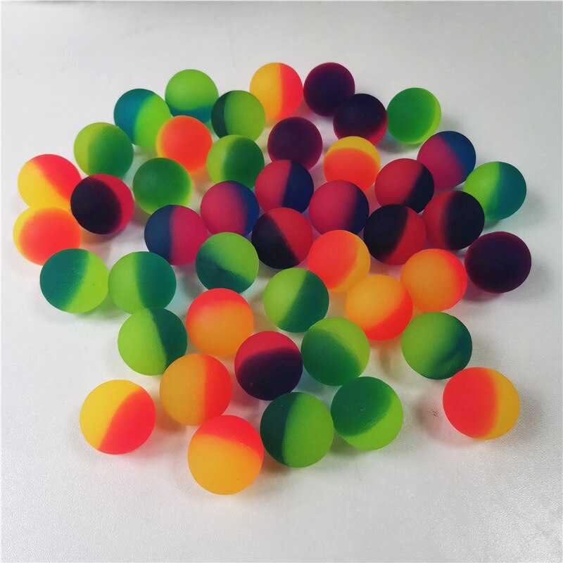 2.5 centimetri di gomma bicolore Gashapon che rimbalza palle rimbalzanti che saltano superficie opaca sport all&#39;aria aperta giocattoli divertenti per bambini: Default Title