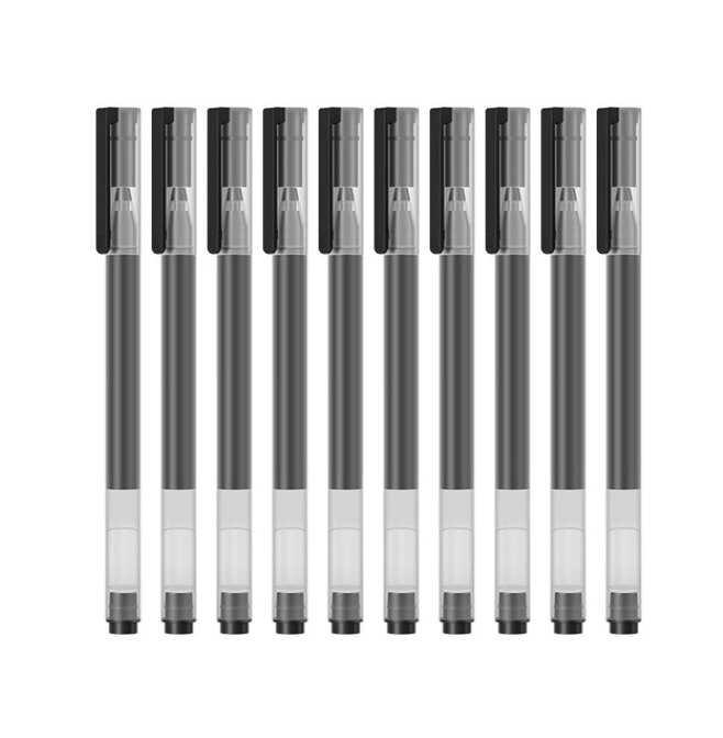 Xiaomi-bolígrafos Mijia Super duraderos, 0,5mm, para firmar, recarga Suiza suave, Mikuni, Japón, tinta para la escuela: 10 pcs Black