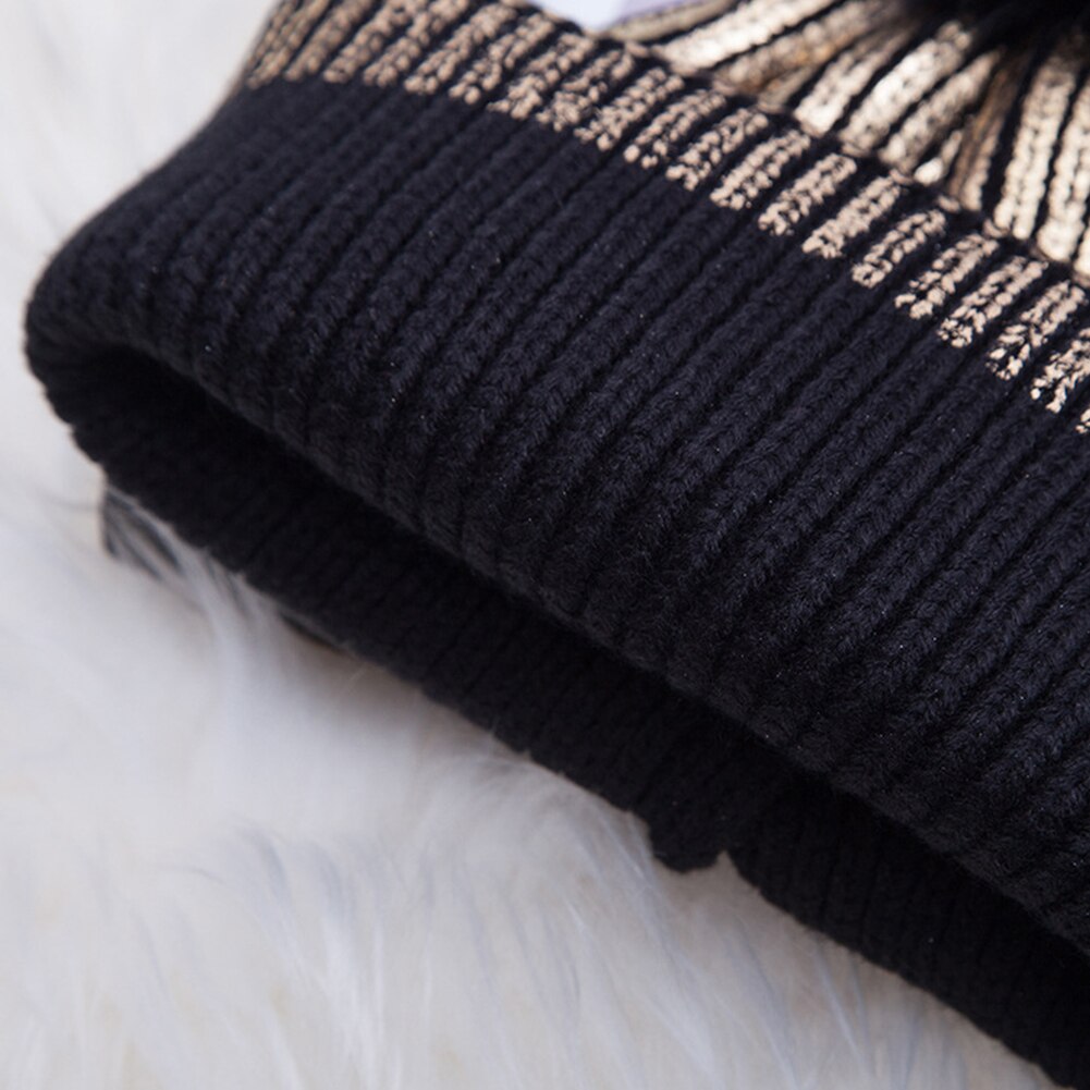 Bola de Pelo para niña, gorro bonito con Pompón, gorrito sólido a prueba de viento