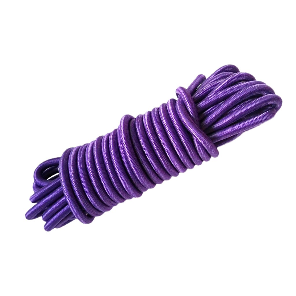 Hoge Sterke 4mm Bungee Cord Marine Grade Zware Shock Touw Tie Down Stretch 10 Meter Marine Boot Kajak touw: Purple