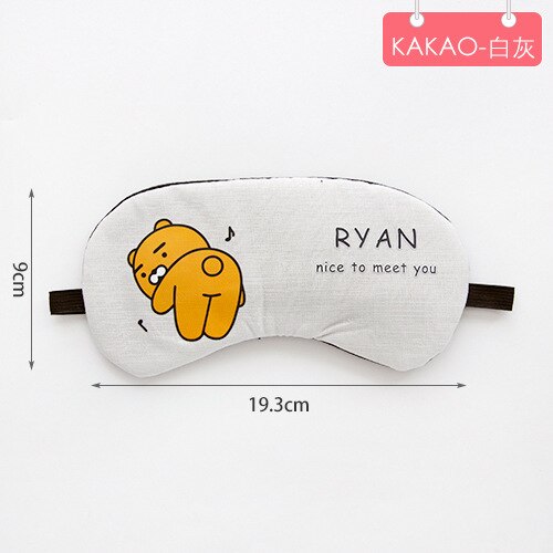 1PCS Korean Version Cartoon Personality Sleep Eye Mask Sleep Shading Breathable Men And Women Ice Bag Compress Desk Set: A