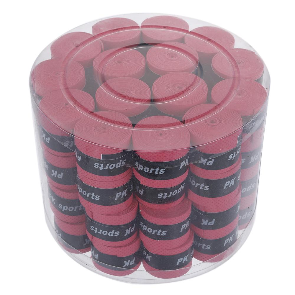 60pcs/box Badminton tape Dry feel Tennis Racket Overgrips pressure point badminton Racquets Thin Type Over grip: Red
