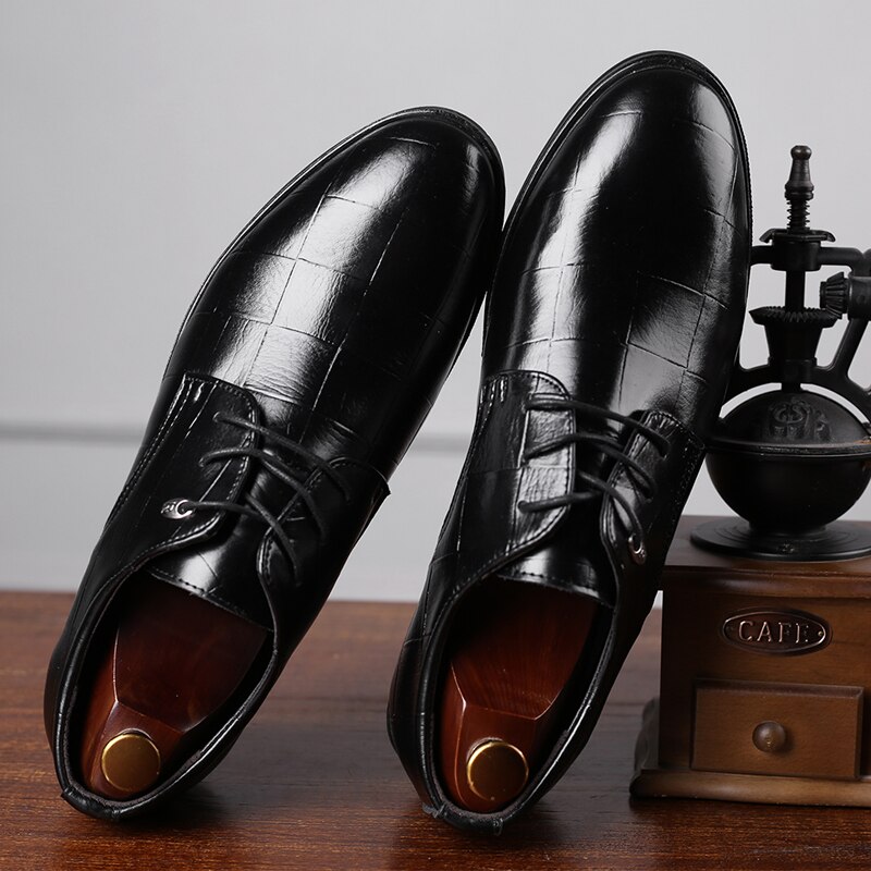 Formel hommes chaussures habillées de en cuir noir chaussures bureau affaires chaussures de luxe Zapatos Hombre nouveaux hommes chaussures décontractées