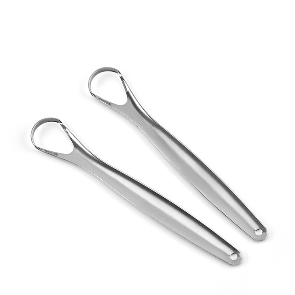 1Pc Herbruikbare Roestvrij Staal Tong Schraper Oral Care Tongreiniger Weg Schoon Slechte Adem Tong Schrapen Orale Wassen Gereedschap: Default Title