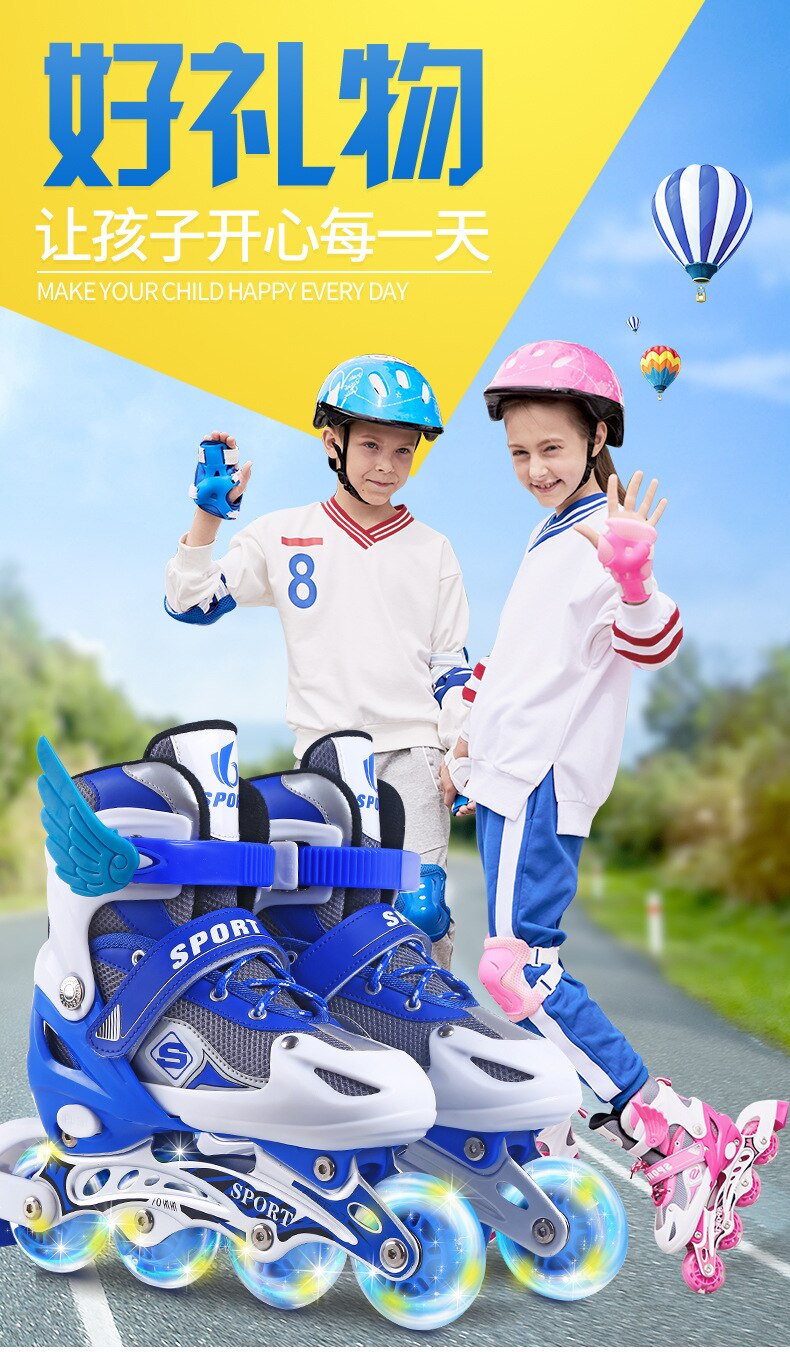 Rollschuhe für freundlicher, männer, frauen, freundlicher, einzigen Blitz, PVC, rollschuhe, Rolle Rollschuhe, einstellbare