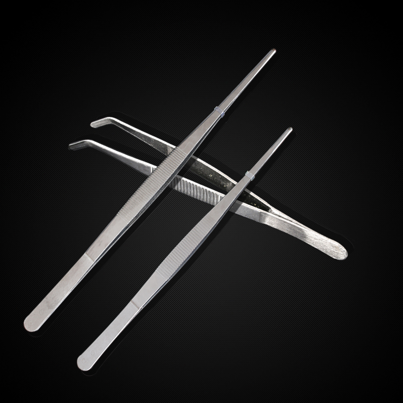 1set Multi-popuse Stainless Steel Tweezers High-precision Household Extension Long Electronic Repair Food Tweezers