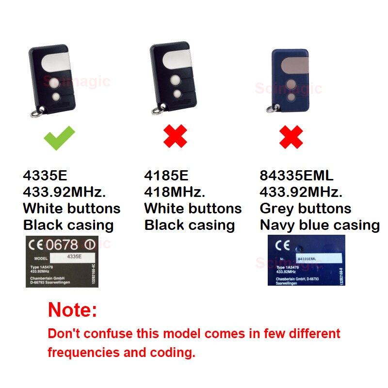 Para chamberlain liftmaster 4330e 4330eml substituição de controle remoto porta da garagem abridor