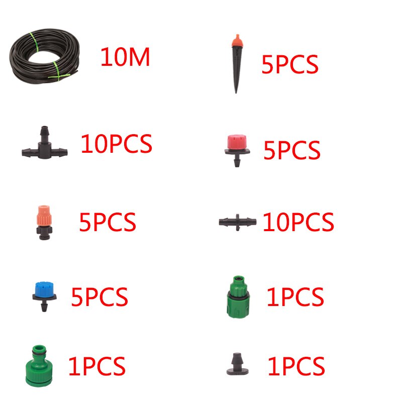 30M 50M DIY Automatic Micro Drip Irrigation System Garden Irrigation Spray Self Watering Kits with Adjustable Dripper: 10M
