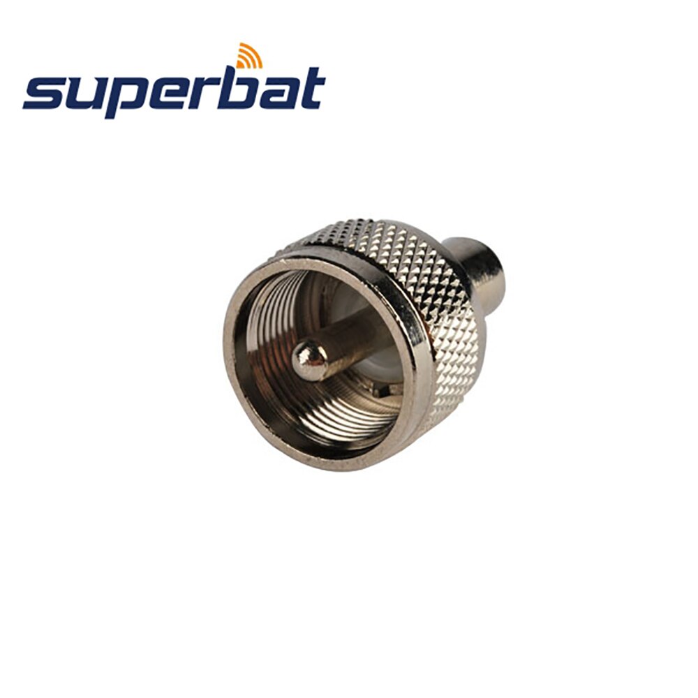 Superbat UHF-RCA Adapter UHF PL259 Male Plug to RCA Female Jack Phone Socket Straight Adapter Connector