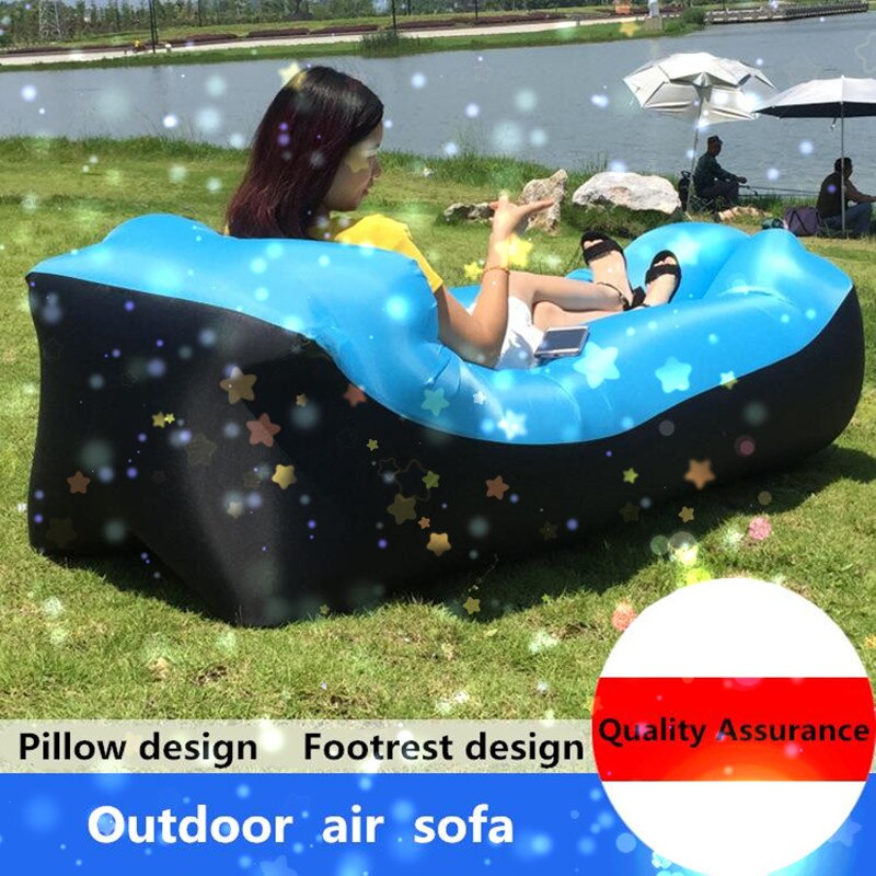 Trend Outdoor Producten Infaltable Lucht Slaapbank Goede Kwaliteit Slaapzak Opblaasbare Air Bag Lui Tas Strand Sofa 240*70Cm