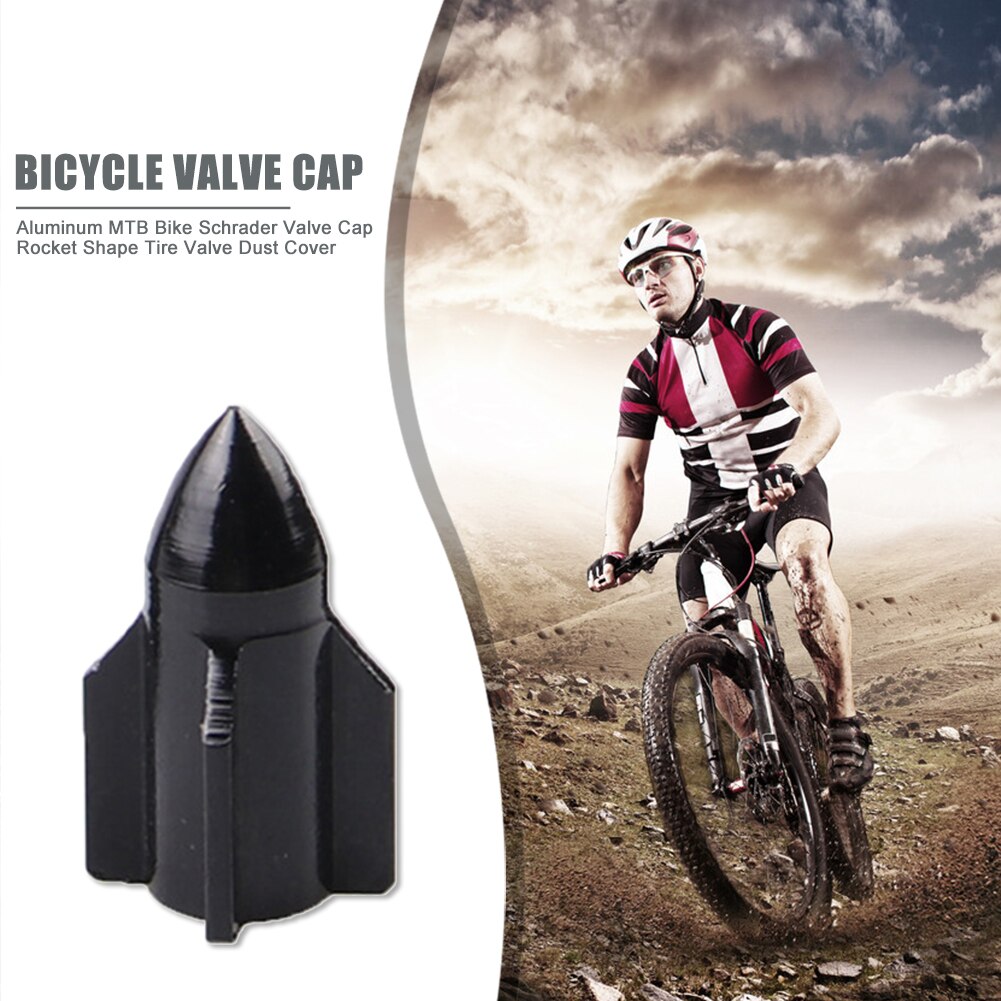 Dust-Proof Fiets Ventieldopje Schrader Universele Creatieve Rocket Vormige Fiets Binnenband Ventiel Mountainbike Accessoires