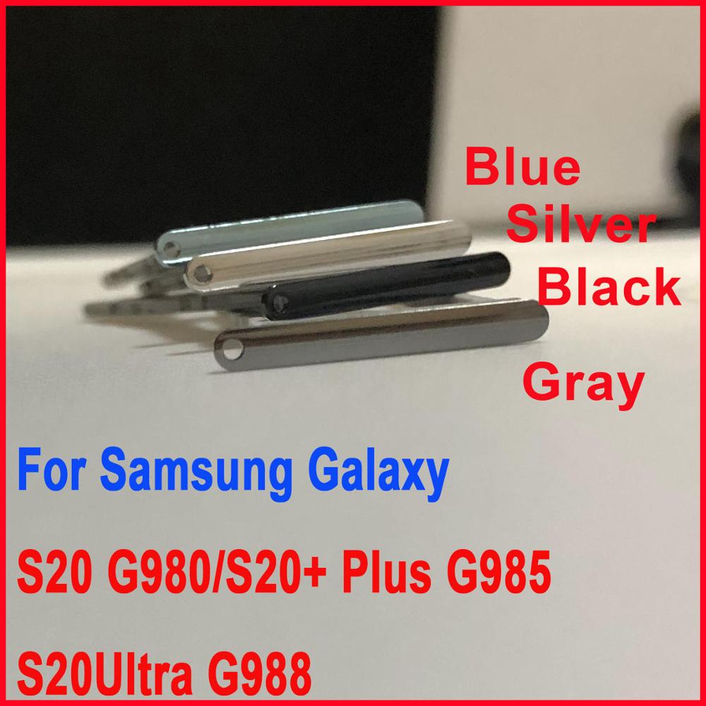 Dual Einzelne Sim Tablett für Samsung Galaxis S20 G980 G980F S20 + Plus G985 S20 Ultra G988 SIM Karte Tablett Slot Halfter Ersatz Teil