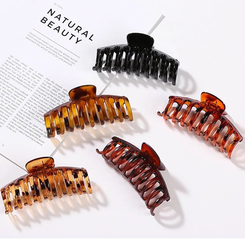 Effen Kleur Klauw Clip Grote Barrette Krab Haar Klauwen Bad Clip Paardenstaart Clip Voor Vrouwen Meisjes Haar Accessoires