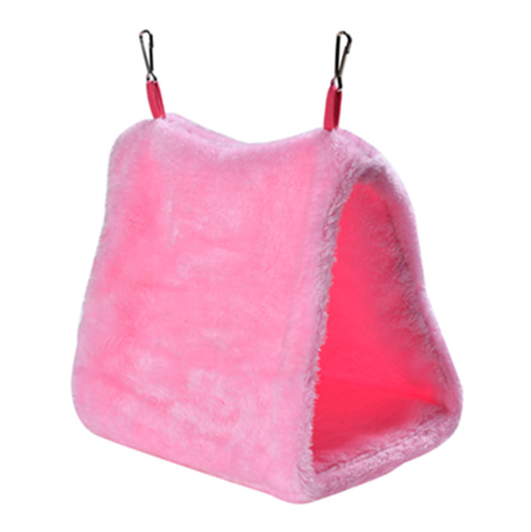 Huisdier Vogel Papegaai Parkiet Budgie Warm Hangmat Kooi Zachte Hut Tent Bed Opknoping Cave: Pink 17X11X13CM