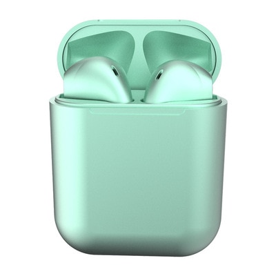 14 colores Macaron i12 TWS auriculares inalámbricos Bluetooth 5,0 auriculares originales inpods i12 mate sonido supergrave auriculares i2 TWS: i12 Silver green