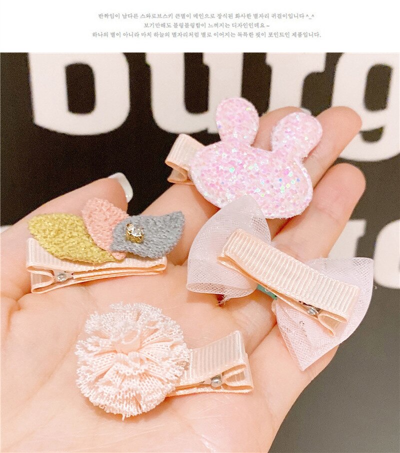 4pcs Children Cute Color Hairclip Girl Hair Accessories Baby Clip Cute Baby Hairpin Baby Girl Accessories Bebe