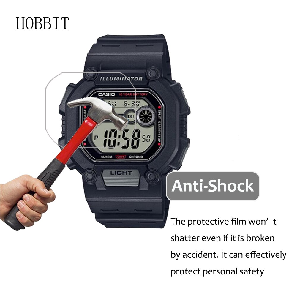 3Pcs 0.15mm Nano Explosion-proof Screen Protector For Casio W-737H W737H 1A2 1A 2A Smart Watch HD Clear Anti-Scratch LCD Film