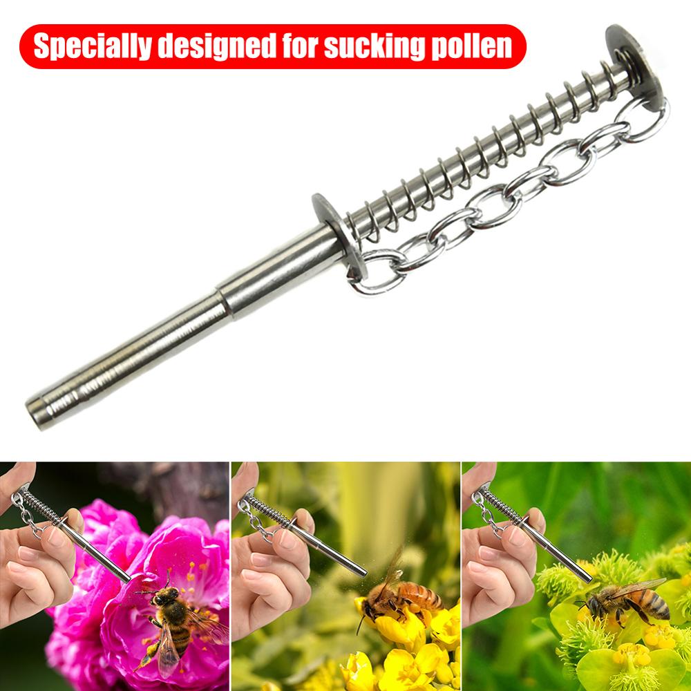 Stainless Steel Bee Pollen Grip Sucking Collector Tool Bee Pollen Collector Bee Beehive garden Equipment Beekeeping Tool