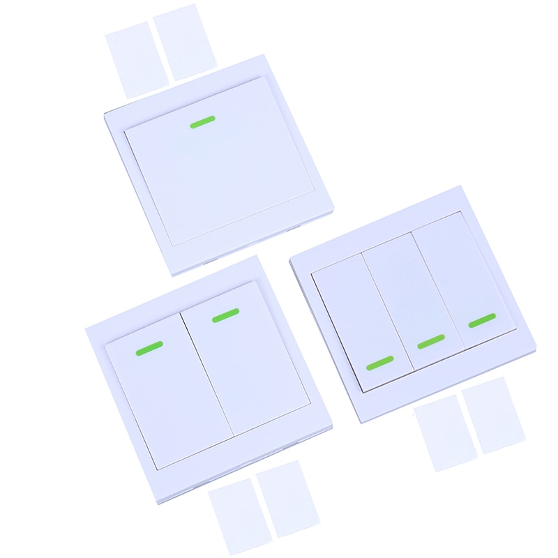 86 Wall Panel Wireless Remote Control Switch Transmitter 1 2 3 Button RF Receiver For Bedroom Ceiling Light Lamp