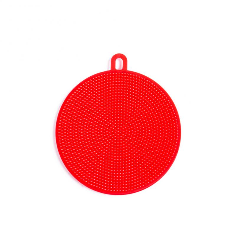 Multi-funktion Silikon Antibakterielle Gericht Wäscher Pinsel Startseite Kochgeschirr Geschirr Reinigung Pinsel Hangable Küche Zubehör: rot