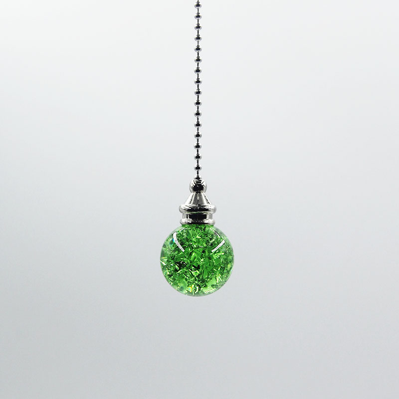 3cm couleur cristal glace fissure boule pendentif ventilateur interrupteur pendentif suspendu Suncatcher maison décoration de mariage ornements créatifs: green