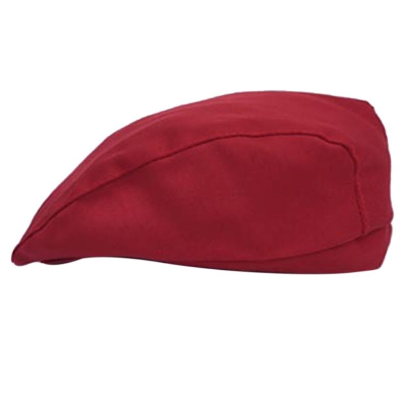 Mens Womens Chef Hat Pastry Baker Kitchen Cook Coffee Shop Duckbill Beret Cap: D