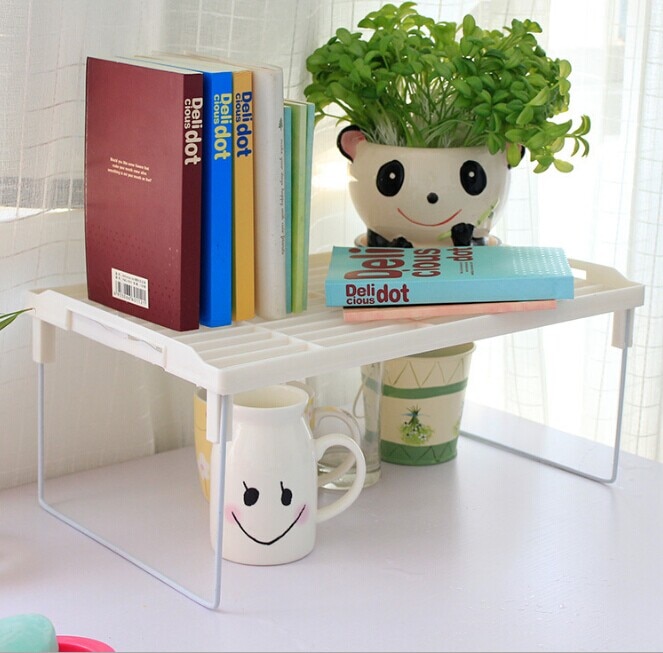 1PC Kitchen Storage Rack Plastic Folding Flavoring Shelf Organizer for Kitchen Bathroom Practical Tool OK 0089