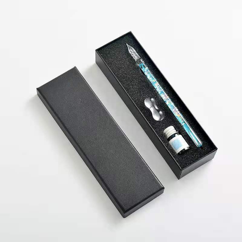 Quicksand Gradient Colour Glass Dip Pen 16 Style Student Stationery School Supplies Writing Printing Fountain Pen School: 11