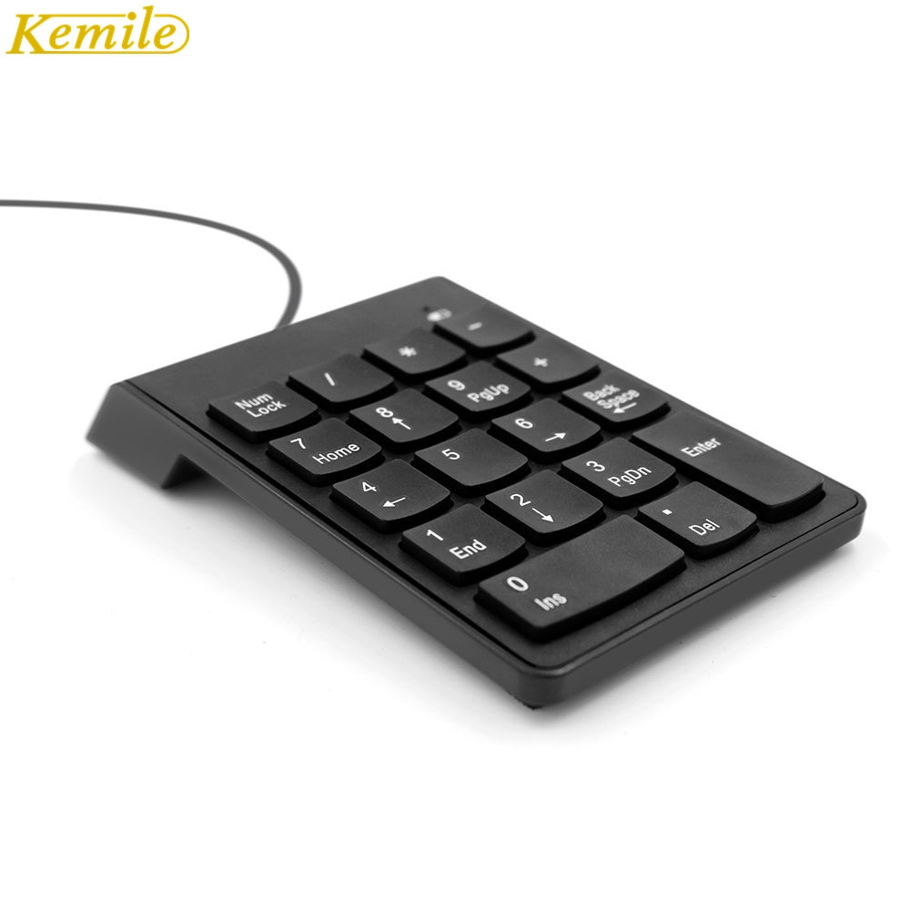 Kemile Wired Mini USB Numeric Keypad Numpad 18 Keys Digital Keyboard for iMac/MacBook Air/Pro Laptop PC Notebook Desktop