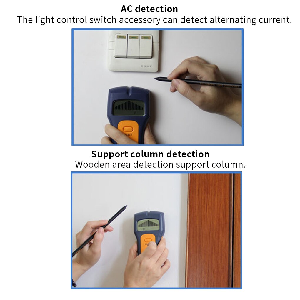 Depth Metal Detector Concealed Stud Finder Hidden Wire Detector Wall Scanner Wood Stud Metal Cable Detector With Alert