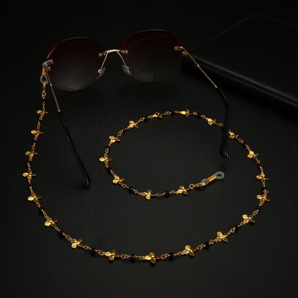 Skyrim Bloem Kralen Lanyards Voor Glazen Rose Goud Kleur Zonnebril Keten Lezen Brillen Strap Touw Eyewear Cord Voor Vrouwen