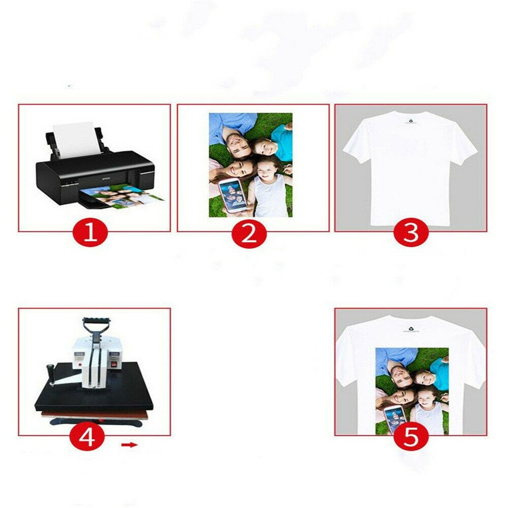 10/20Pcs Printonme Stof Transfer Decal Pape T-shirt Print Op Warmte-overdracht Papier Vellen A4 Compatibel Met Alle lnkjet Printer