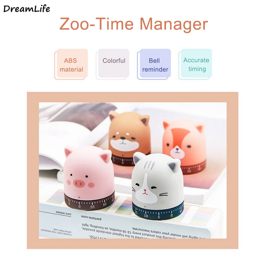 Kookwekker Koken Herinnering Student Huishoudelijke Wekker Mechanische Uurwerk Creatieve Animal Zoo Cartoon Soep Timer