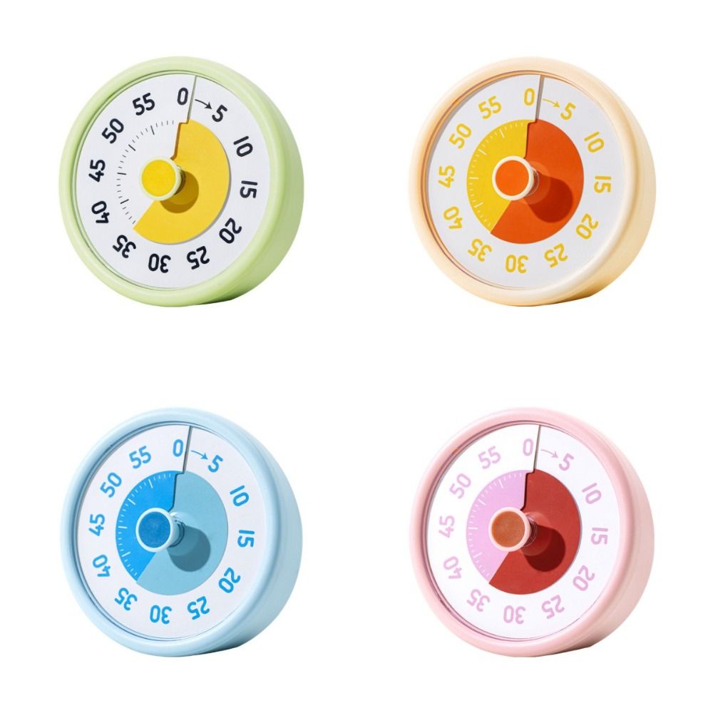 Self-discipline Visual Timer Silent 60 Minutes Kitchen Timer Reminder Round Visualization Countdown Timer