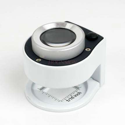 magnifying equipment Magnifying glass 30 times with light metal portable handheld scale led white purple light banknote