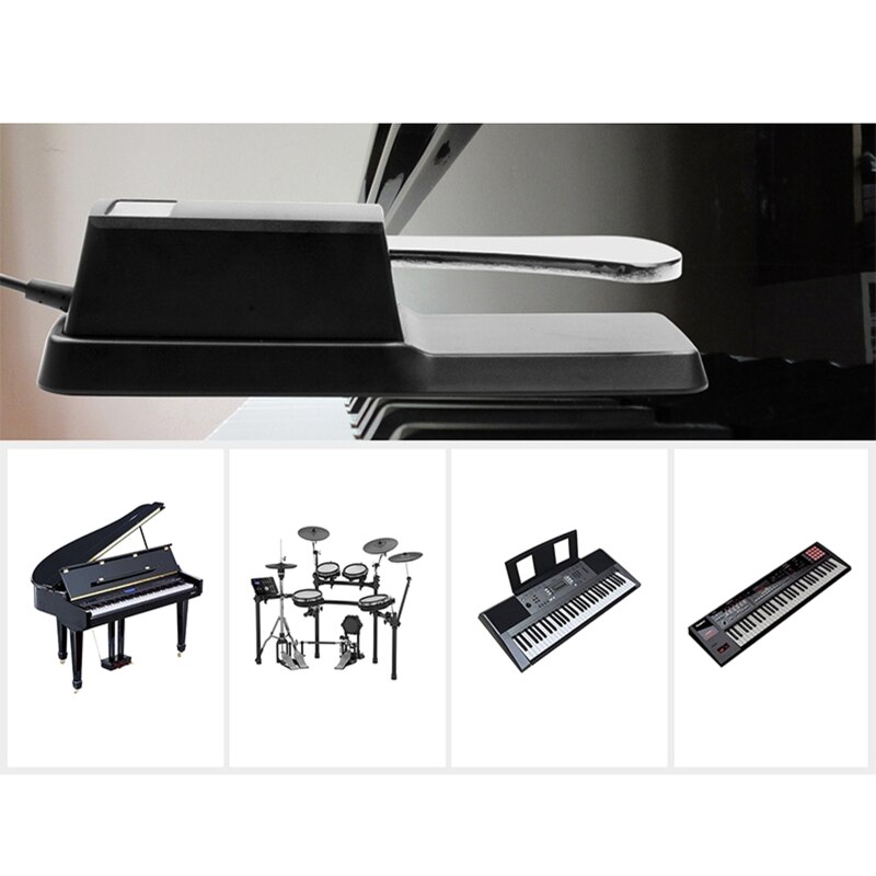 Universal Electric Piano Sustain Pedal Electronic Organ Damper Pedal Synthesizer Keyboard Foot Pedal Musical Instrument Accessor
