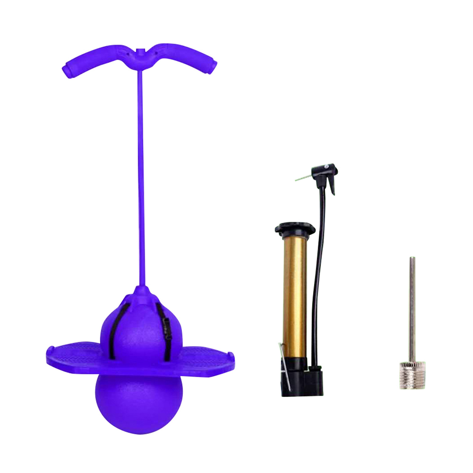 Pogo – balle rebondissante avec poignée et pompes, jouet de saut, capacité de charge maximale de 220lb, adapté aux enfants et aux adultes, offre spéciale: Purple Armrest Dual 