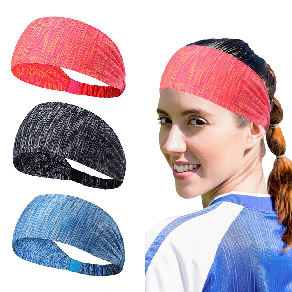 Atmungsaktives yoga-stirnband mit streifenmuster, outdoor-sport-workout-fitness-stirnband, elastisches stirnband, mehrfarbiges stirnband, spa-paket