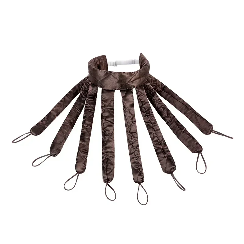 Heatless Lockenwickler, Klettverschluss, Oktopus-Lockenwickler, kein Wärme, Schwamm, Lockenwickler, faules Schlaf-Lockenband, Seidenband, weiche Schaumstoff-Locken: Schwarz