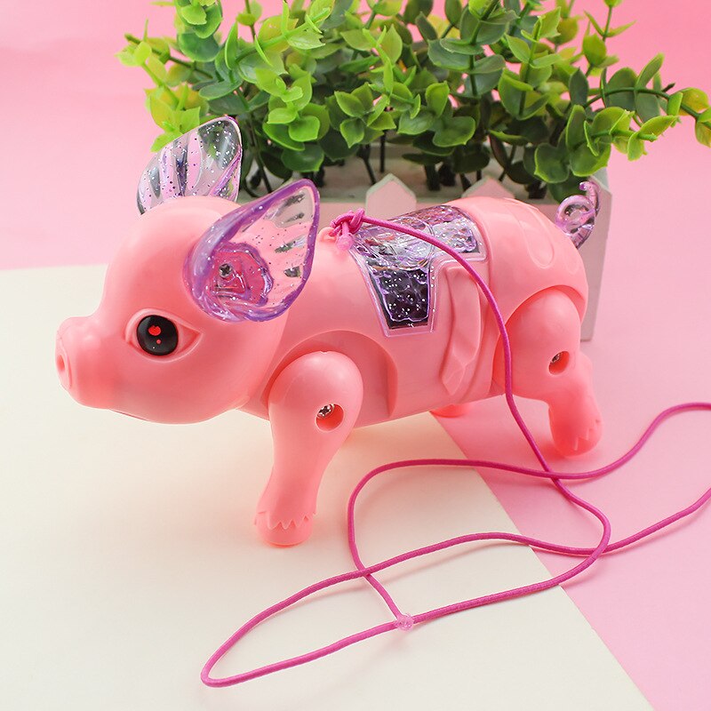 Electric Music Walking Pig Toys LED Light Glow Electronic Pets Lantern Toy Children Kids Baby Girl Boy Educational Toys
