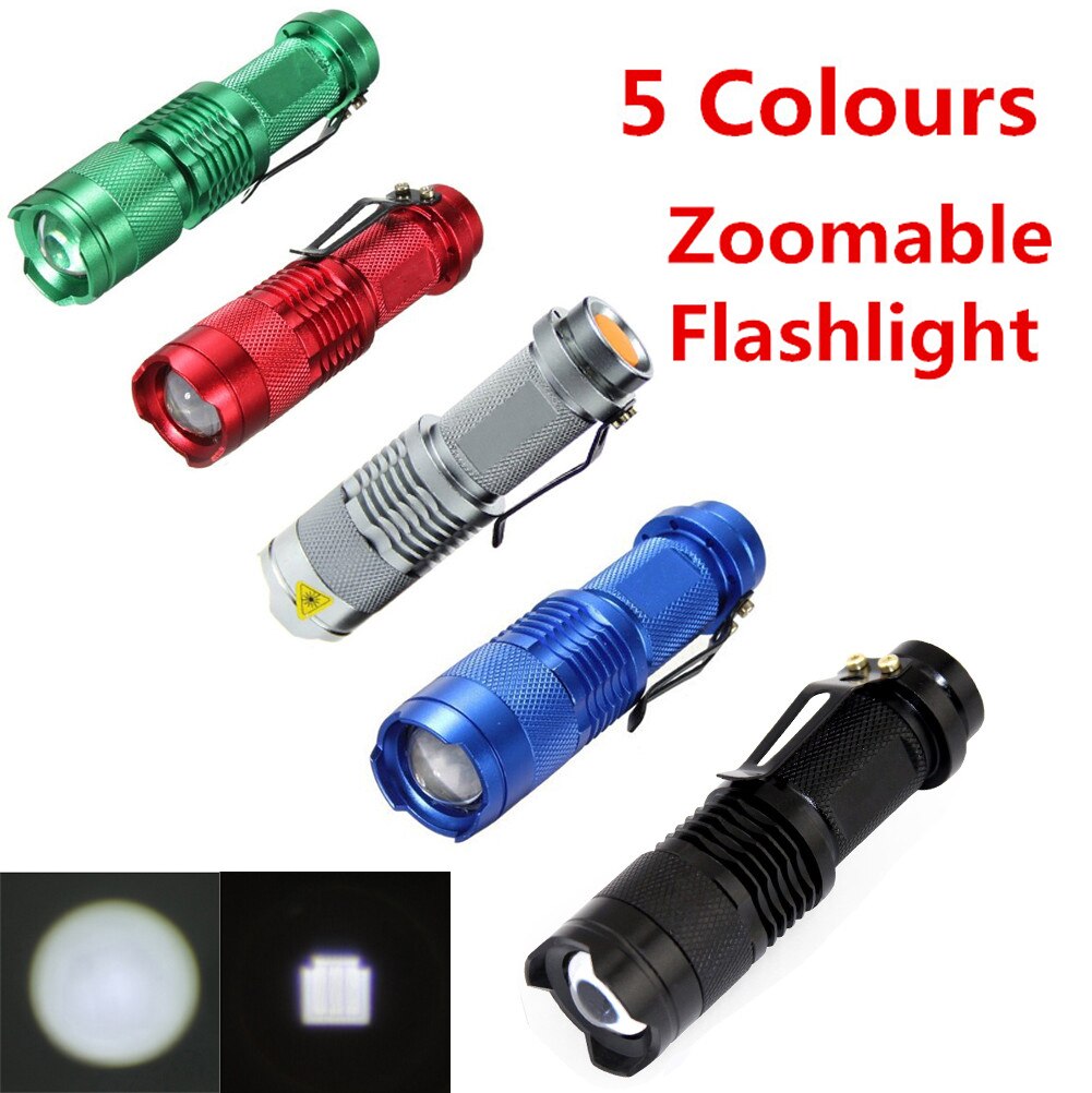 5 Colors Pocket Mini Torch 2000 Lumens 3 Modes LED... – Grandado