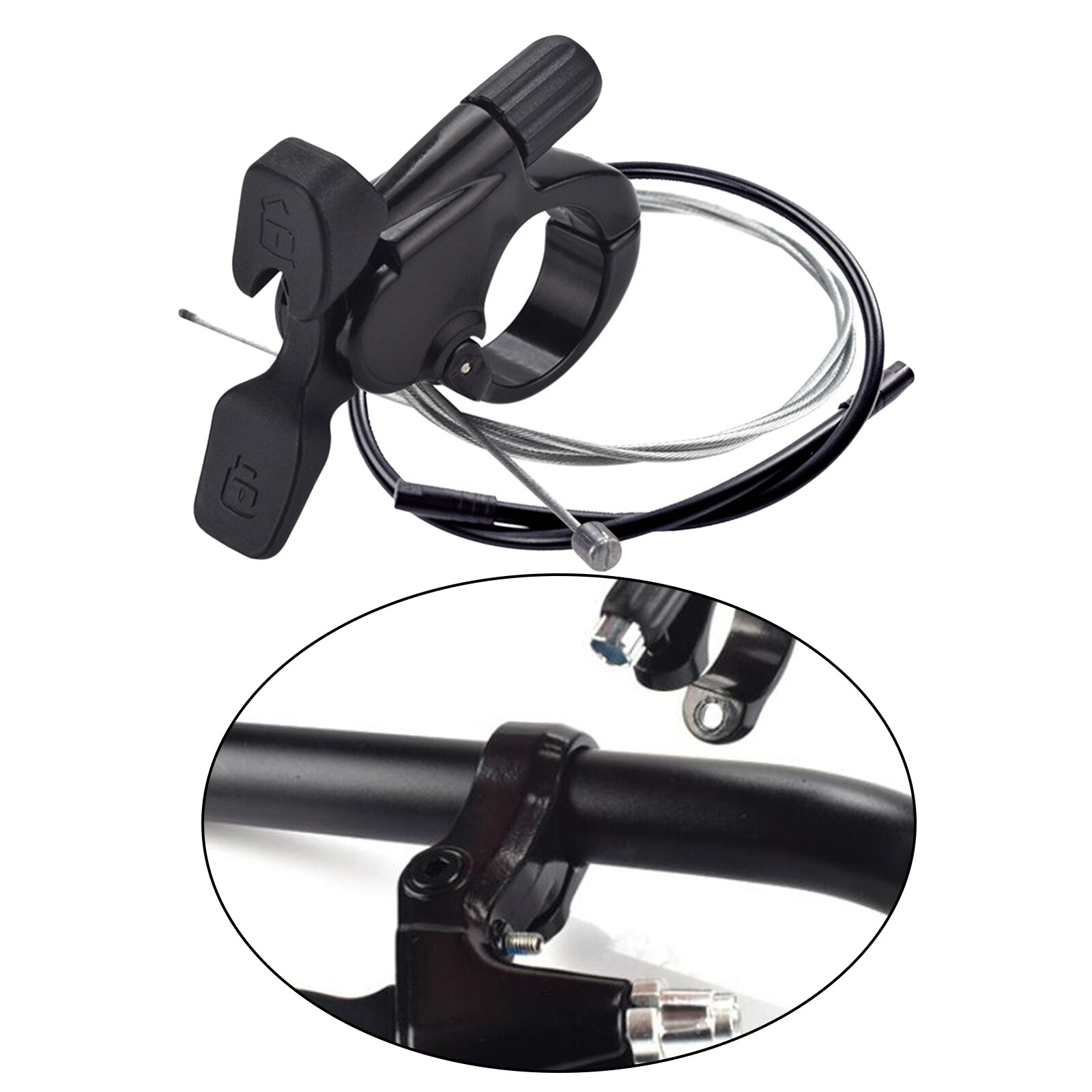 Bicycle Remote Control Lockout Lever Aluminum Bicycle Front Fork Lockout Lever with Inner Cable for Handlebar Diameter 22.2mm