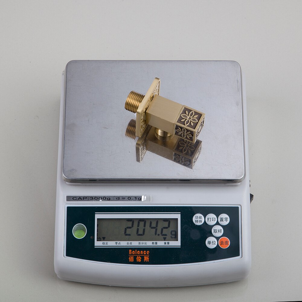 JIENI Solid Brass Antique Brass Bathroom Control Valve Angle Stop Valve 1/2 Male Thread Water Outlet Faucet Accessories