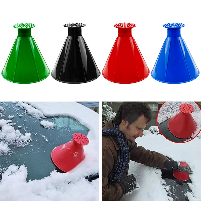 Home Snow Remover Deicer Cone Deicing Cone Shaped Ice Car Magic Window Glass Cleaning Tool Scraper Outdoor Funnel Windshield