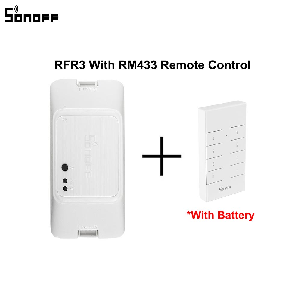 SONOFF RF R3 WiFi Switch,Smart On Off Light Switches Support APP/433 RF/Voice Remote Control Universal DIY Module: RFR3 With RM433