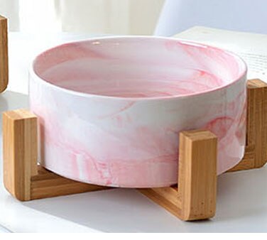 Vajilla de cerámica marmoleada para ensalada, cuenco de fruta, sopa, de boda, vajilla de porcelana, cuenco/plato para ensalada de arroz: pink